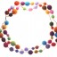 Collanta sfere crochet colorate