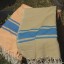 Foutah classico colorato con banda azzurra