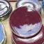 Piattin in ceramica marocchina rifiniti sul bordo in argentone
